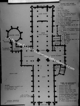 COPY NEGS ENGLISH CATHEDRALS FR.AUBREY BURQUI PLAN OF YORK